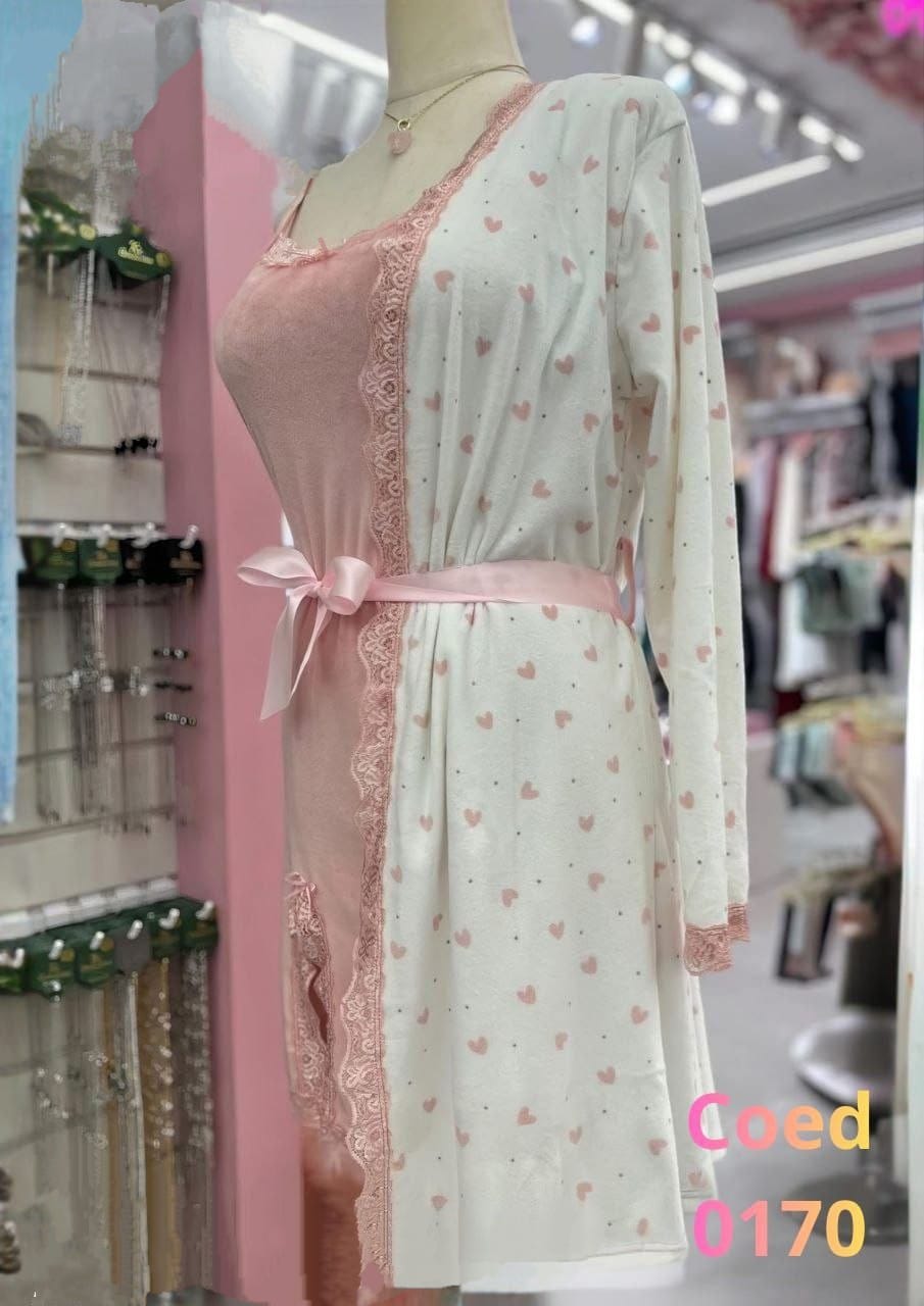 طقم روب وكاش قطيفه